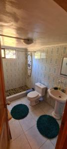 Koupelna v ubytování Cómoda cabaña rodeada de naturaleza