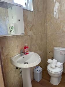 Koupelna v ubytování Kristeo`s Apartaments