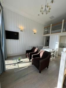TV a/nebo společenská místnost v ubytování The Paramount Hotel + 37 fotografií