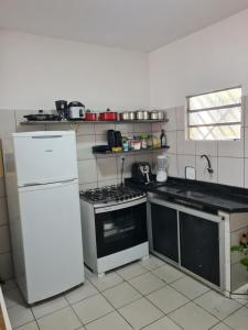 Kuchyň nebo kuchyňský kout v ubytování Casa Bom Sossego