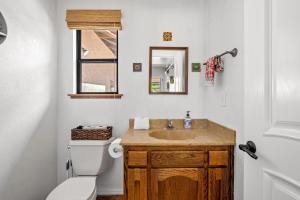 a bathroom with a sink and a toilet and a mirror at Hacienda Buena Vida in Templeton +43 photos