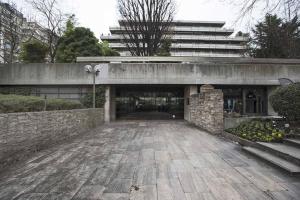 Bygningen som lejlighedshotellet ligger i