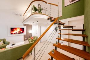 TV a/nebo společenská místnost v ubytování House Skrabic