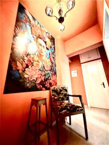 Prostor za sedenje u objektu LALÉ Central Xanthi's flat by the Bazaar, the Clock square and the Old Town