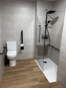 Et badeværelse på Apartamento playa malvarrosa