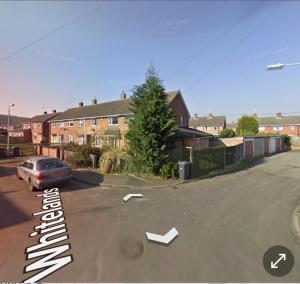 a view of a street with a car parked on the road at Private Annex, Little Flat, Private Entrance in Nottingham