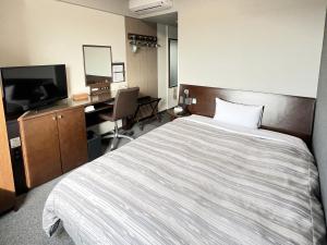 TV a/nebo společenská místnost v ubytování Hotel Route-Inn Shimodate