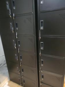 a row of lockers in a locker room at Hostel Faye in Abu Dhabi