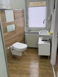 Koupelna v ubytování Schelder Gästezimmer