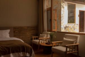 One Zen Lodge Snowy Haven客房内的一张或多张床位