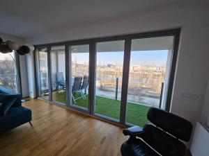 Posezení v ubytování Vltava River Apartment