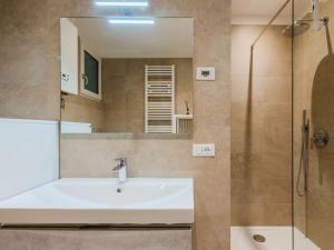 アルコにあるApartment Peak Nest by Interhomeの洗面台とシャワー付きのバスルーム