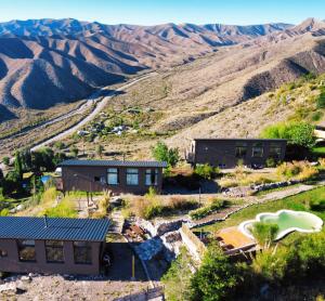 an aerial view of a property with a mountain at ArribadelValle - Casas de Altura in Potrerillos