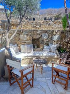 A seating area at My Lovely Place Mykonos
