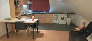 Kuhinja oz. manjša kuhinja v nastanitvi gezellige studio in Brasschaat nabij Antwerpen