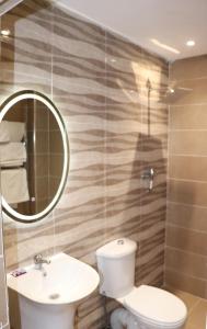 Koupelna v ubytování VANA hôtel