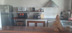 een model van een keuken met een aanrecht bij Appartement LONGANIS in Saint-Gilles-les-Bains