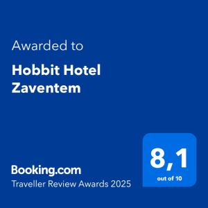 Certifikát, hodnocení, plakát nebo jiný dokument vystavený v ubytování Hobbit Hotel Brussels Airport Zaventem