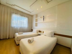 Voodi või voodid majutusasutuse Modern Apartment in the heart of Tangier toas