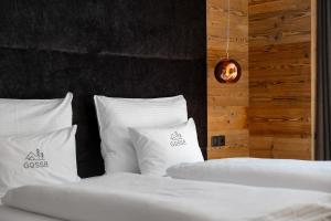 Postel nebo postele na pokoji v ubytování Chalet-Suite Wasser