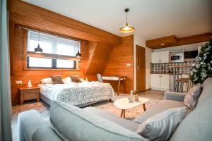 Kuchyňa alebo kuchynka v ubytovaní Apartamenty Pod Tatrzańskim Niebem