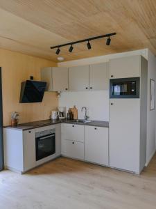 Kuchyň nebo kuchyňský kout v ubytování Maisons du lac
