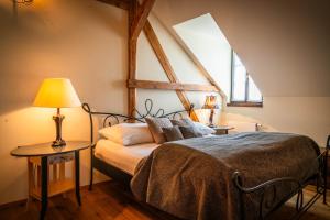 Postel nebo postele na pokoji v ubytování Apartmán Delux - Pihel