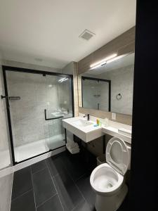 Koupelna v ubytování Bkway Hotel Brooklyn