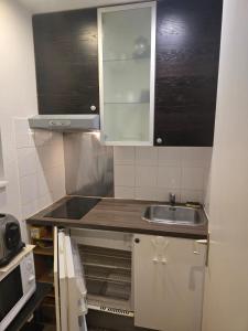 Una cocina o zona de cocina en Cosy Studio Close Eiffel Tower