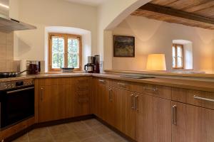 Kuchyň nebo kuchyňský kout v ubytování Ferienhaus Nöstlbach