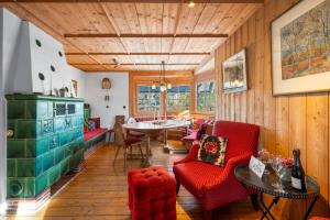 Posezení v ubytování Chalet am Birkenhain