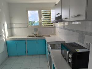 Kuhinja oz. manjša kuhinja v nastanitvi Apt Tout Confort vue montagne