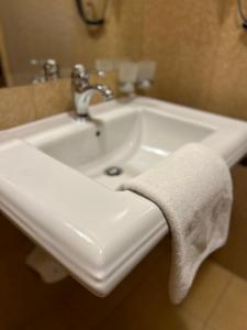 Kúpeľňa v ubytovaní Hotel Wileński