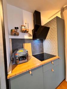 Kuchyň nebo kuchyňský kout v ubytování Brauni City Apartment