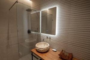Koupelna v ubytování Kamara Rooms