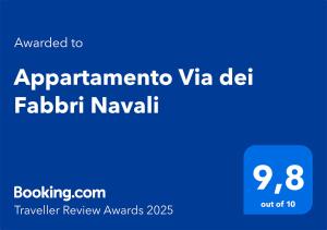Certifikát, ocenenie alebo iný dokument vystavený v ubytovaní Appartamento Via dei Fabbri Navali