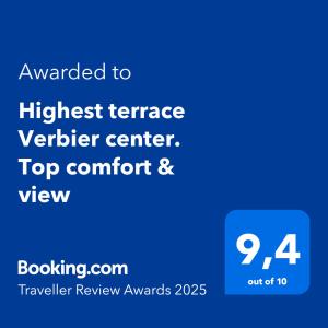 Fotografie z fotogalerie ubytování Highest terrace Verbier center. Top comfort & view v destinaci Verbier