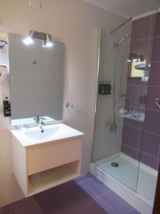 Koupelna v ubytování Hotel Vegas
