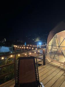 Balkón nebo terasa v ubytování El Refugio Glamping
