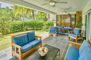 Χώρος καθιστικού στο Oceanfront Apt W- Private Beach - Las Terrenas