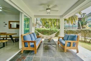 Χώρος καθιστικού στο Oceanfront Apt W- Private Beach - Las Terrenas