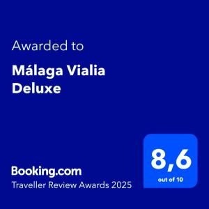 Certifikát, ocenenie alebo iný dokument vystavený v ubytovaní Málaga Vialia Deluxe