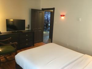 TV a/nebo společenská místnost v ubytování Hotel Épik Montréal