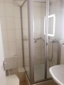 Koupelna v ubytování Hotel Adler