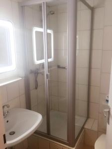 Koupelna v ubytování Hotel Adler