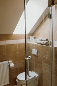 Koupelna v ubytování Apartmány Lešovice