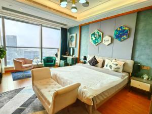 Posezení v ubytování 柃居 B&B - Suzhou Center Apartment