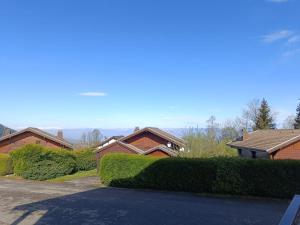 a group of houses with a driveway in front of them at Appartement cosy proche pistes ski avec garage - FR-1-498-112 in Thollon +2 photos