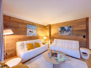 Posezení v ubytování Appartement familial Les Gets - 3 ch, Wi-Fi, 8 pers, parking - FR-1-671-278