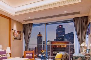 Posezení v ubytování 柃居 B&B - Suzhou Center Apartment